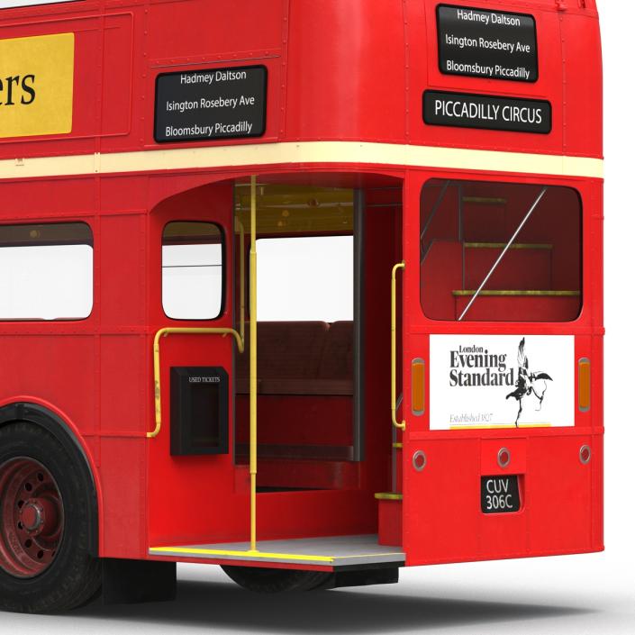 London Bus Routemaster Rigged 3D model