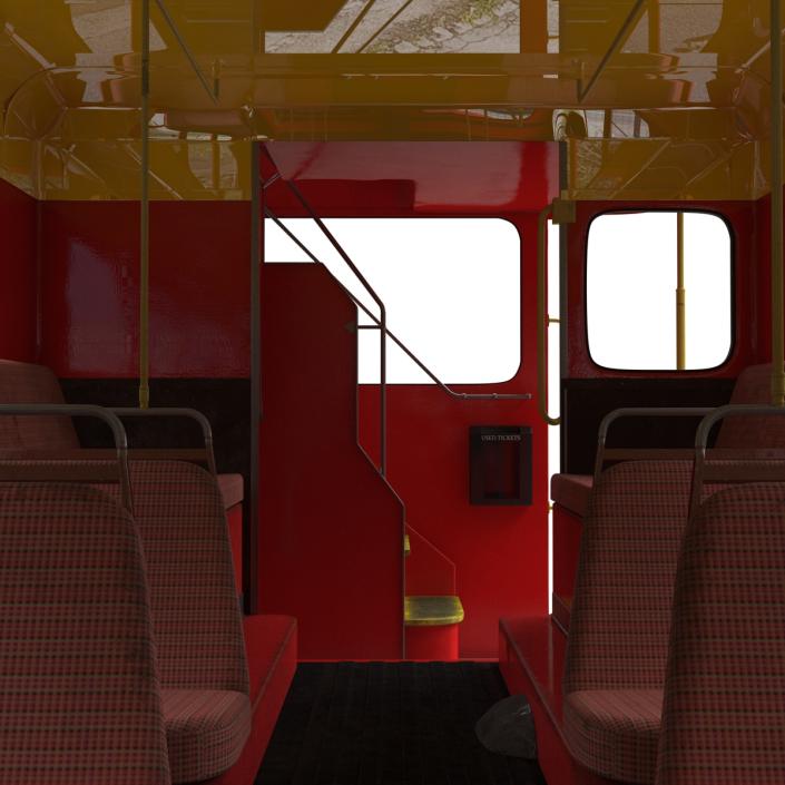 London Bus Routemaster Rigged 3D model