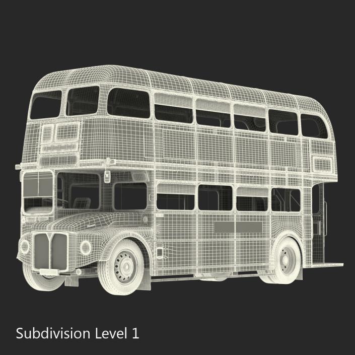 London Bus Routemaster Rigged 3D model