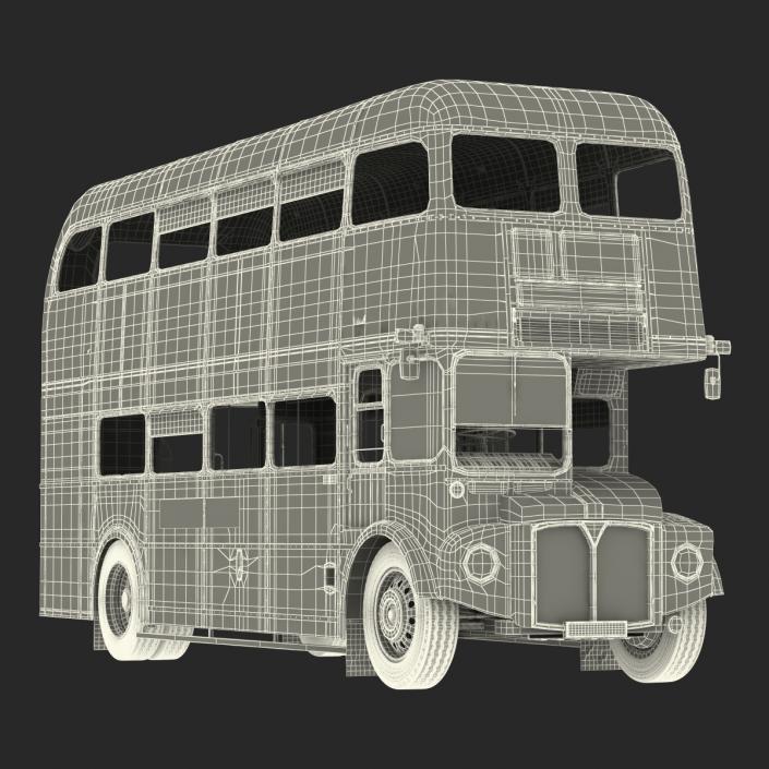 London Bus Routemaster Rigged 3D model