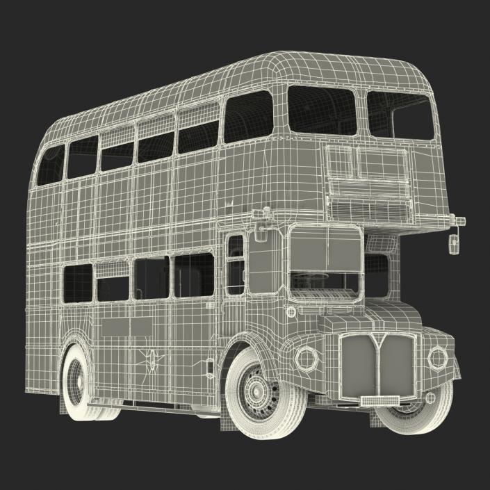 London Bus Routemaster Rigged 3D model