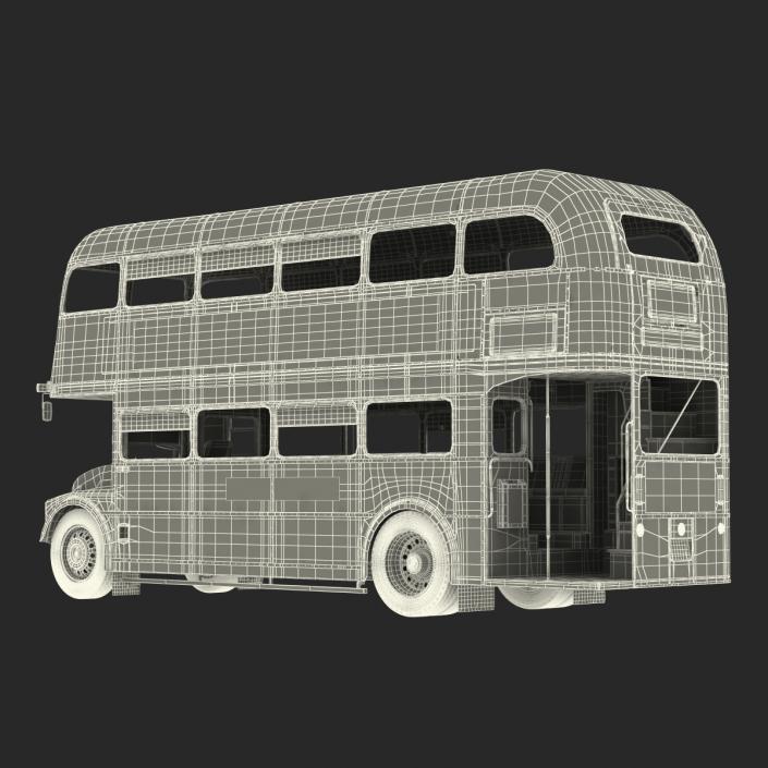 London Bus Routemaster Rigged 3D model