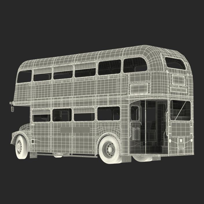 London Bus Routemaster Rigged 3D model