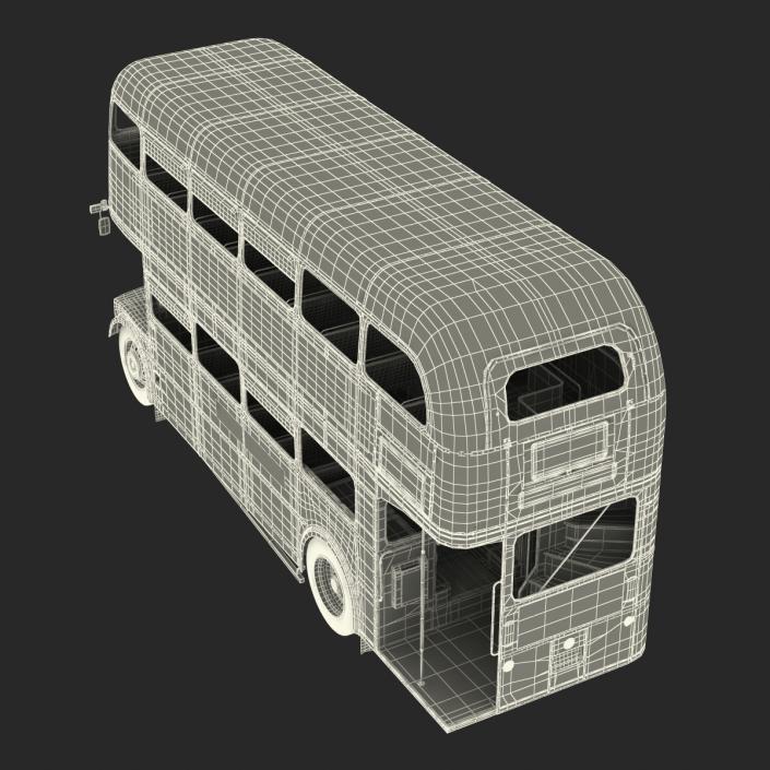 London Bus Routemaster Rigged 3D model