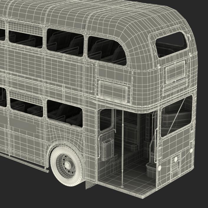 London Bus Routemaster Rigged 3D model