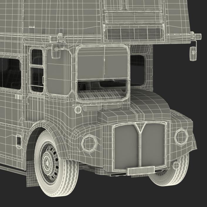 London Bus Routemaster Rigged 3D model