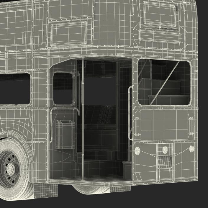 London Bus Routemaster Rigged 3D model