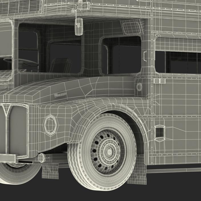 London Bus Routemaster Rigged 3D model