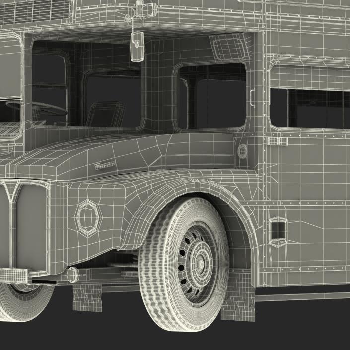 London Bus Routemaster Rigged 3D model