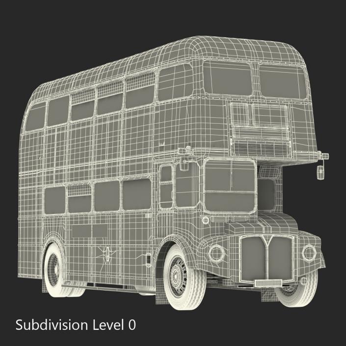 3D London Bus Routemaster Simple Interior model