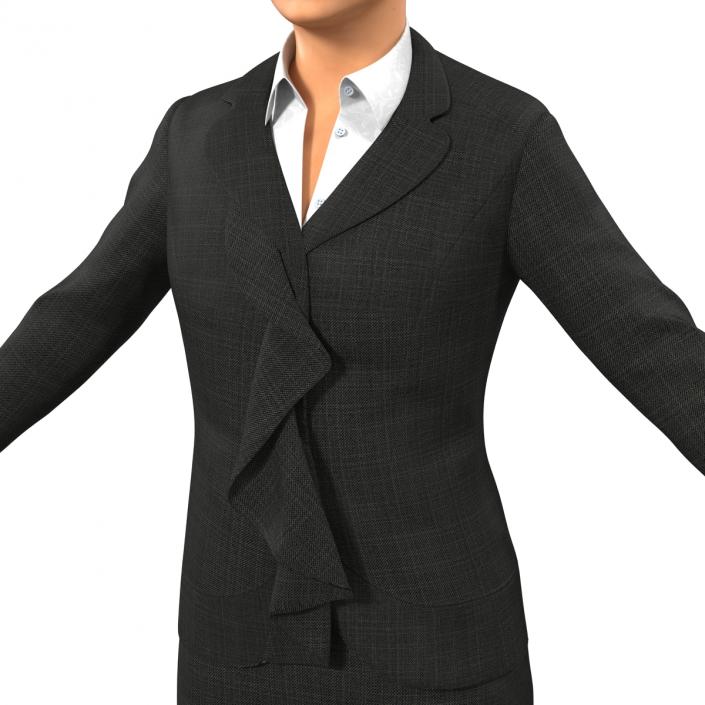 3D Business Woman Caucasian Rigged