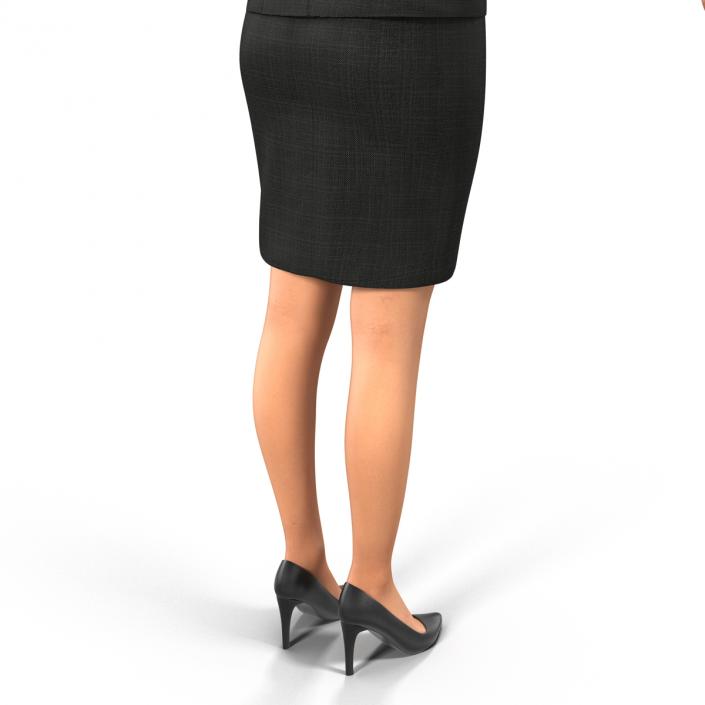 3D Business Woman Caucasian Rigged