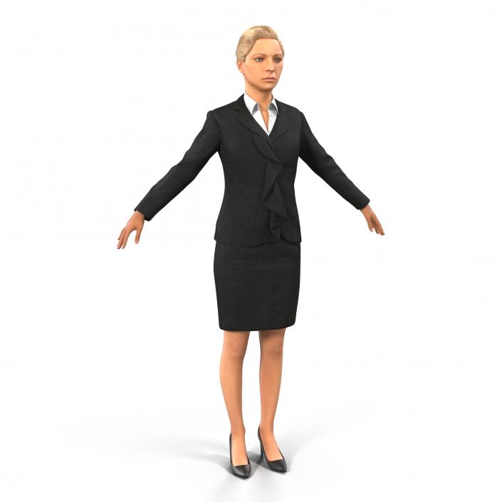 Business Woman Caucasian 3D model