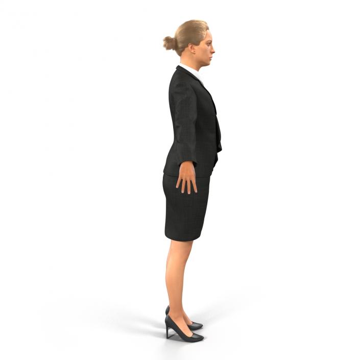 Business Woman Caucasian 3D model