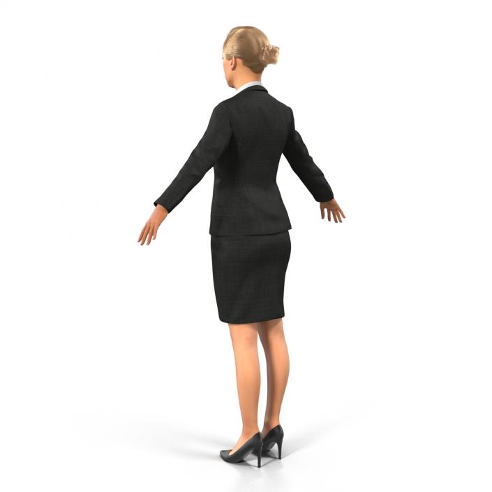 Business Woman Caucasian 3D model