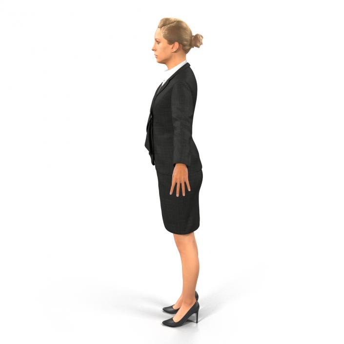 Business Woman Caucasian 3D model