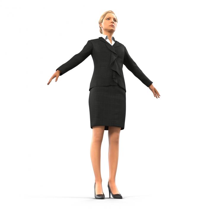 Business Woman Caucasian 3D model