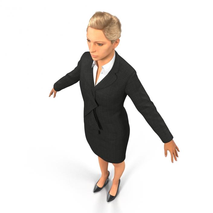 Business Woman Caucasian 3D model