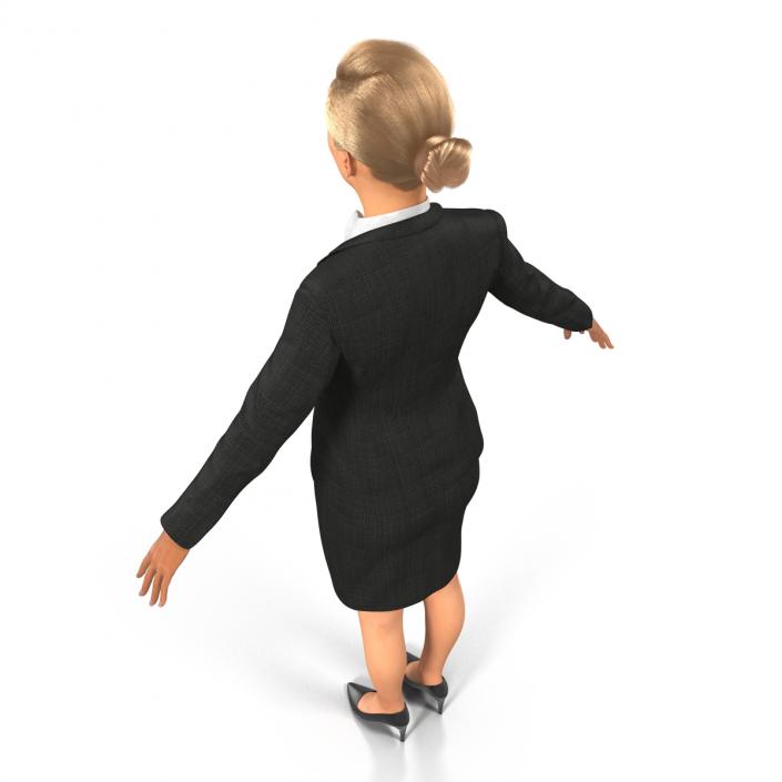 Business Woman Caucasian 3D model