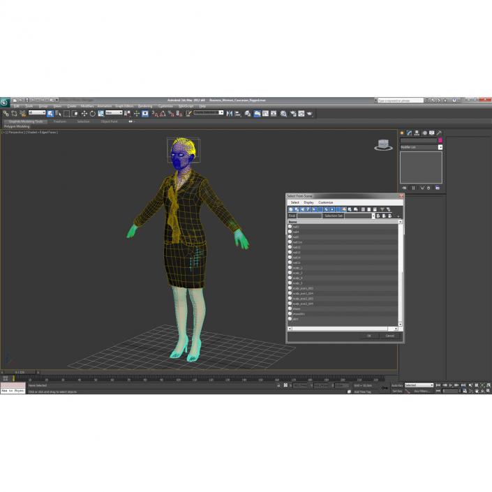 Business Woman Caucasian 3D model