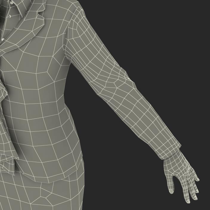 Business Woman Caucasian 3D model