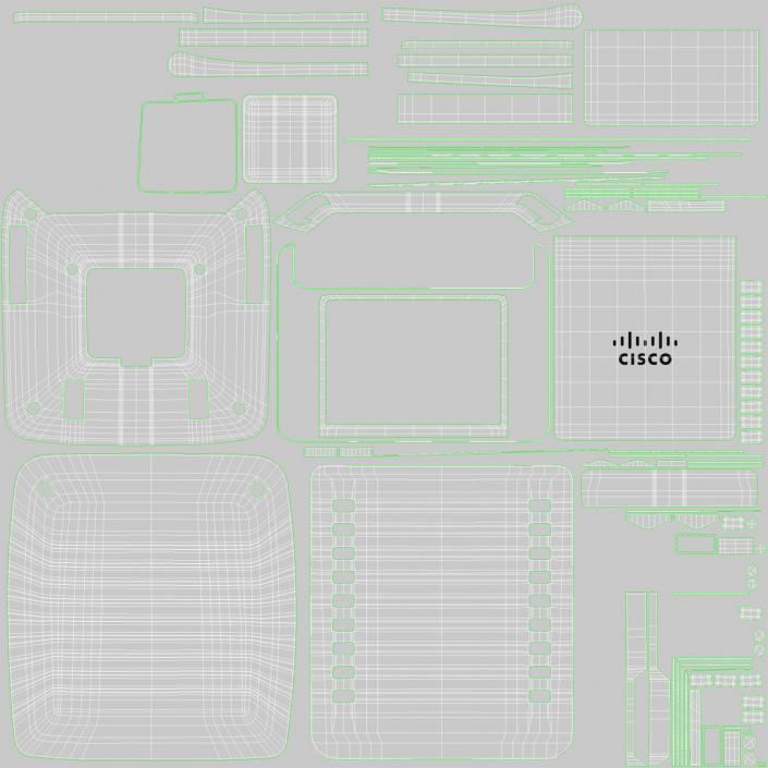 Cisco 8800 Expansion Module 3D