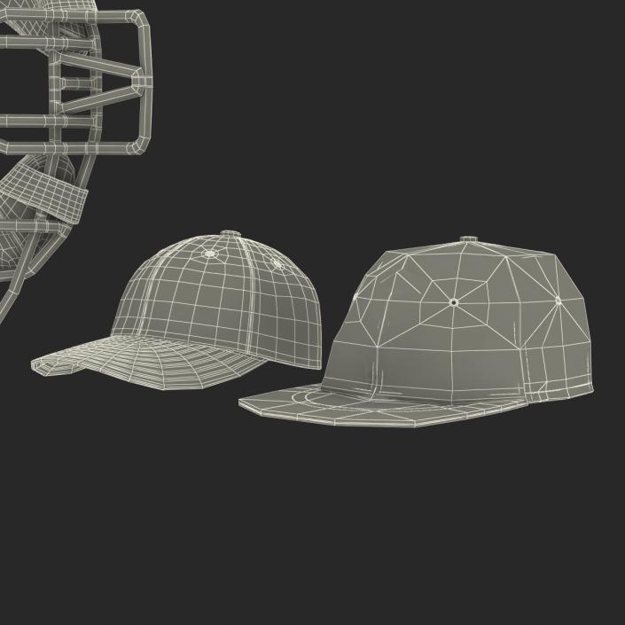 3D Baseball Hats Collection 3
