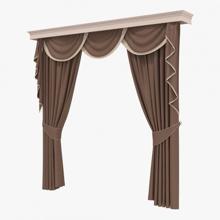 3D model Curtain 6 Brown