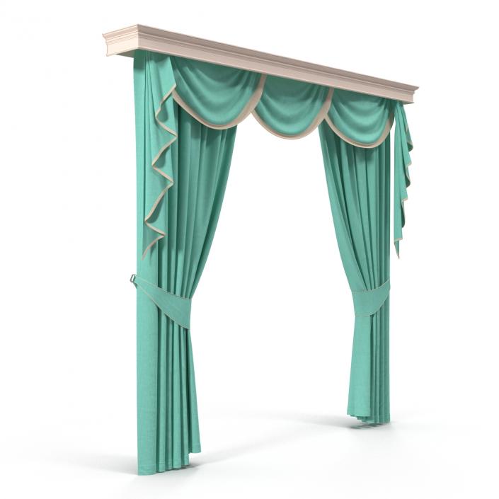 3D model Curtain 6 Green