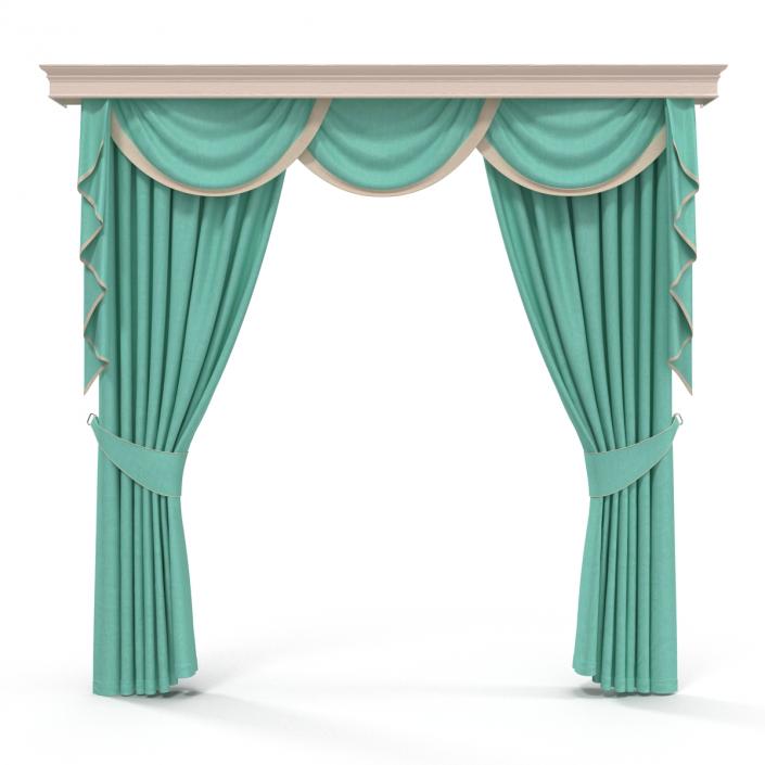 3D model Curtain 6 Green