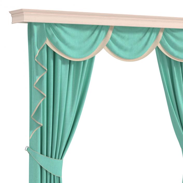 3D model Curtain 6 Green