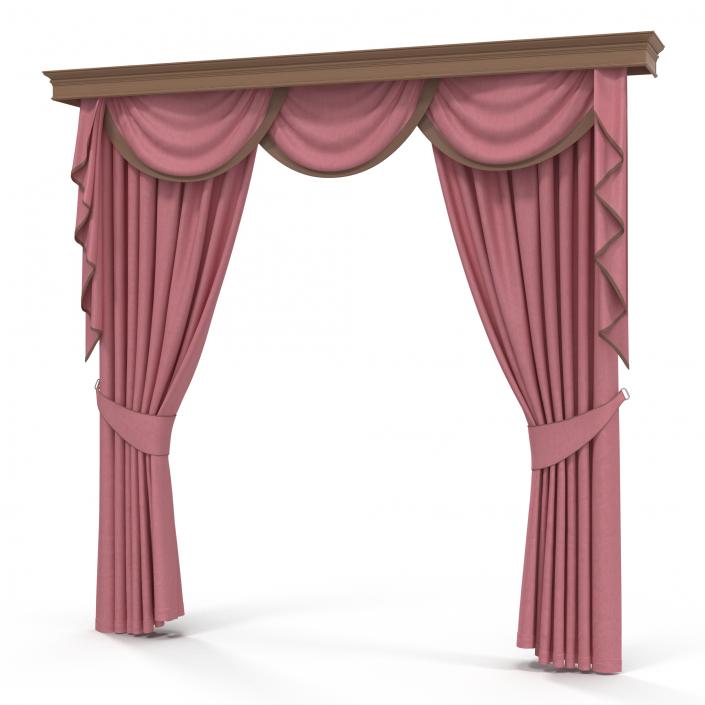 Curtain 6 Pink 3D model