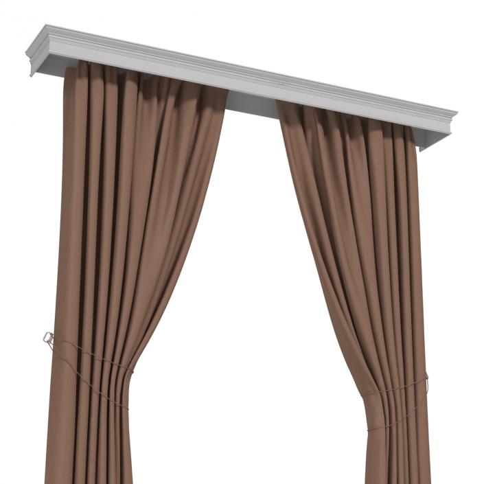 3D model Curtain 7 Brown