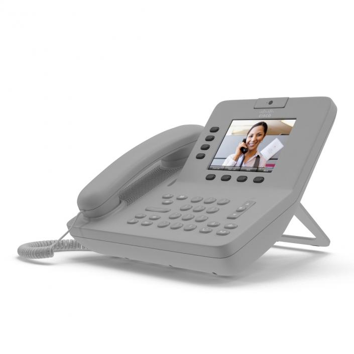 3D Cisco Unified IP Phone 8945 White model