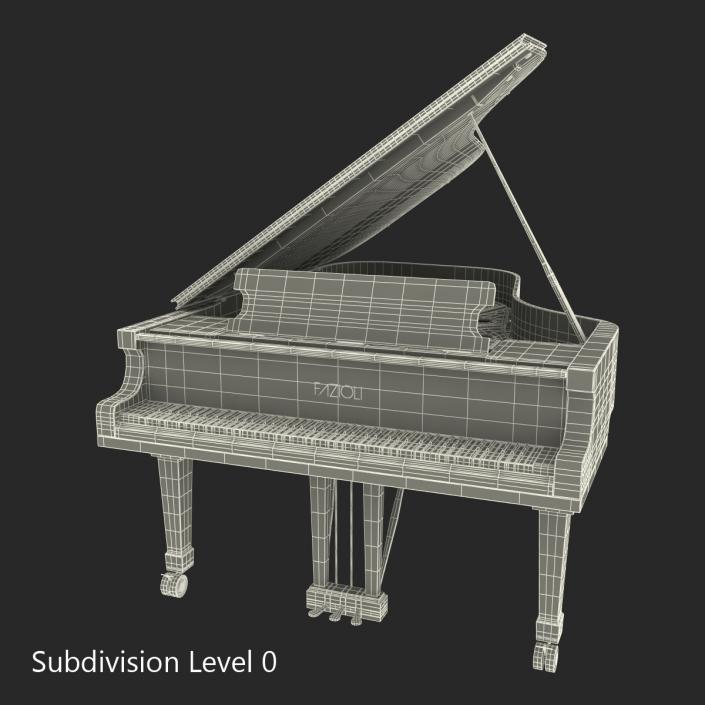 Grand Piano Fazioli 3D model