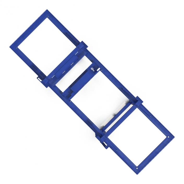 3D model Rail Mounted Gantry Container Crane Blue