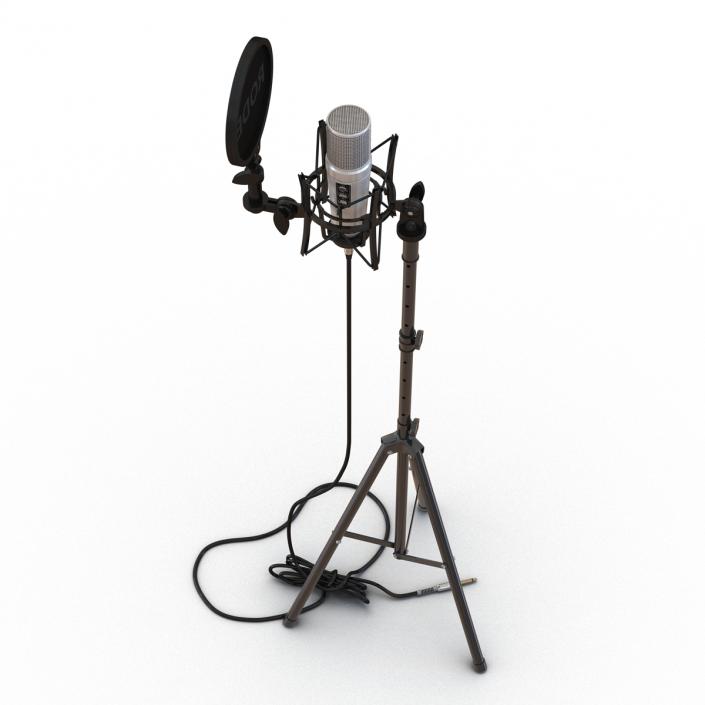 Studio Microphone Rode and Stand 3D