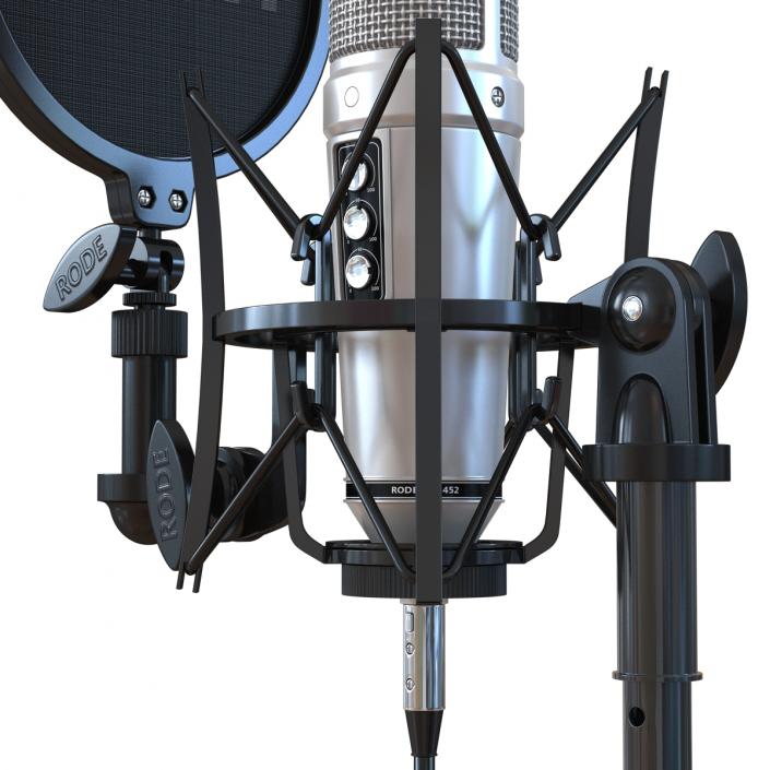 Studio Microphone Rode and Stand 3D