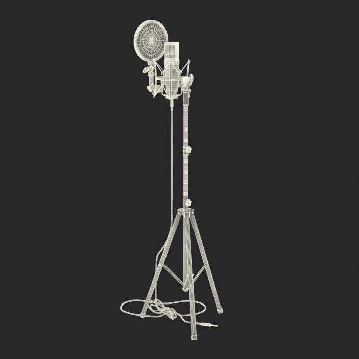 Studio Microphone Rode and Stand 3D