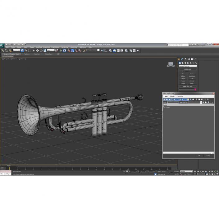 Trumpet Silver 3D model