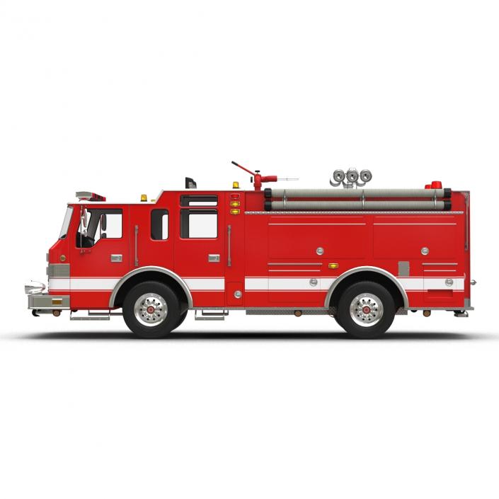 Fire Truck Apparatus 3 3D