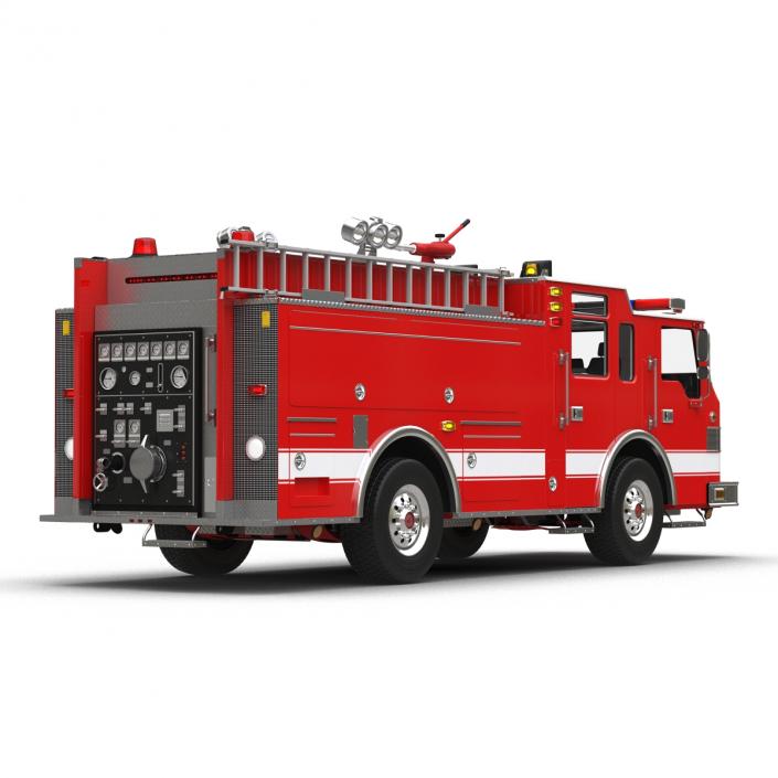 Fire Truck Apparatus 3 3D