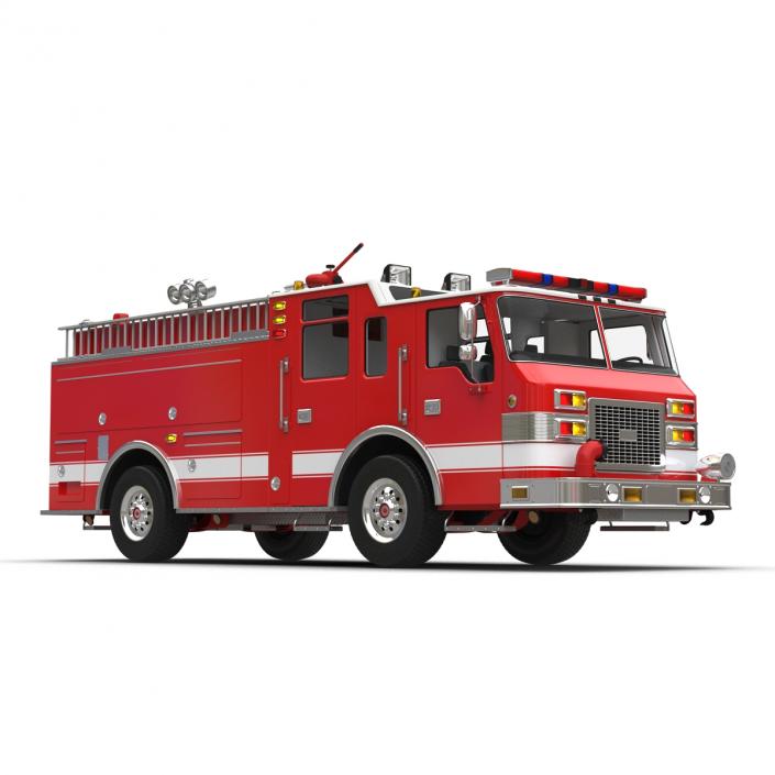 Fire Truck Apparatus 3 3D