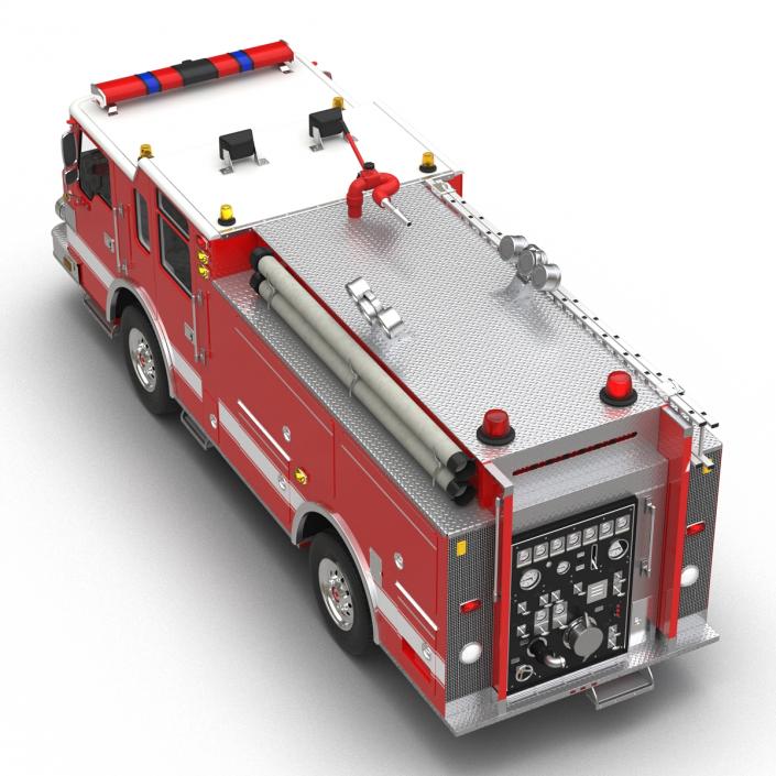 Fire Truck Apparatus 3 3D