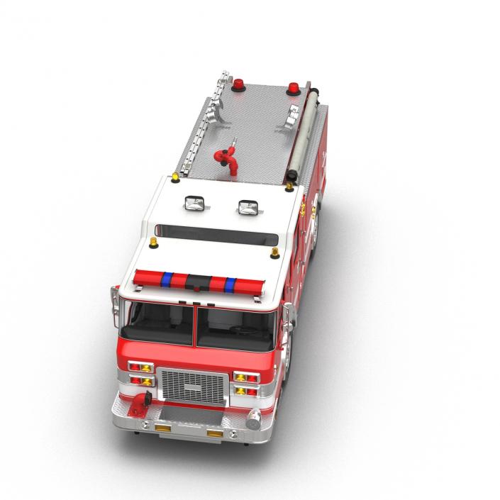 Fire Truck Apparatus 3 3D