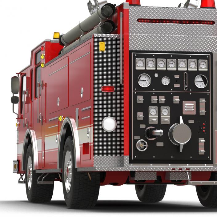 Fire Truck Apparatus 3 3D