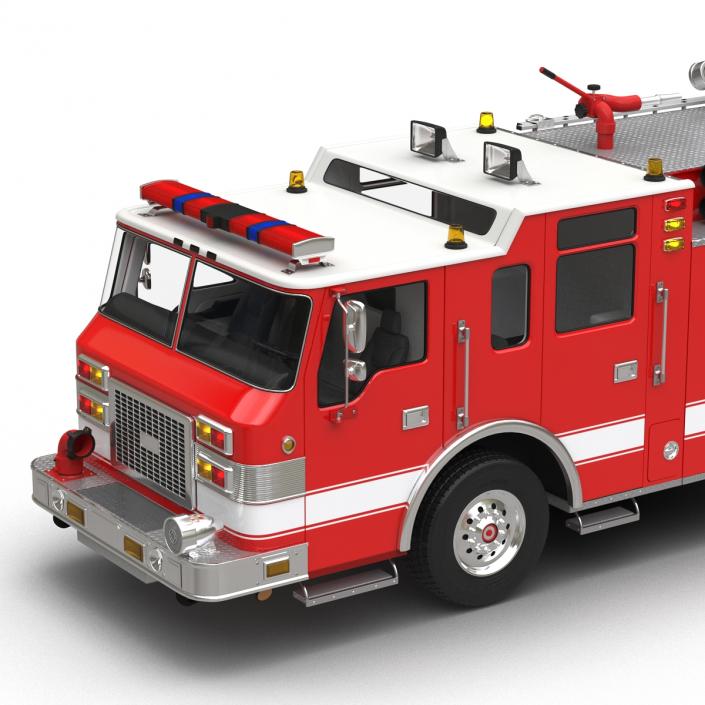 Fire Truck Apparatus 3 3D