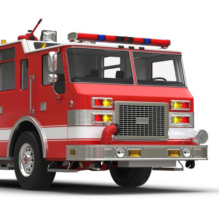 Fire Truck Apparatus 3 3D