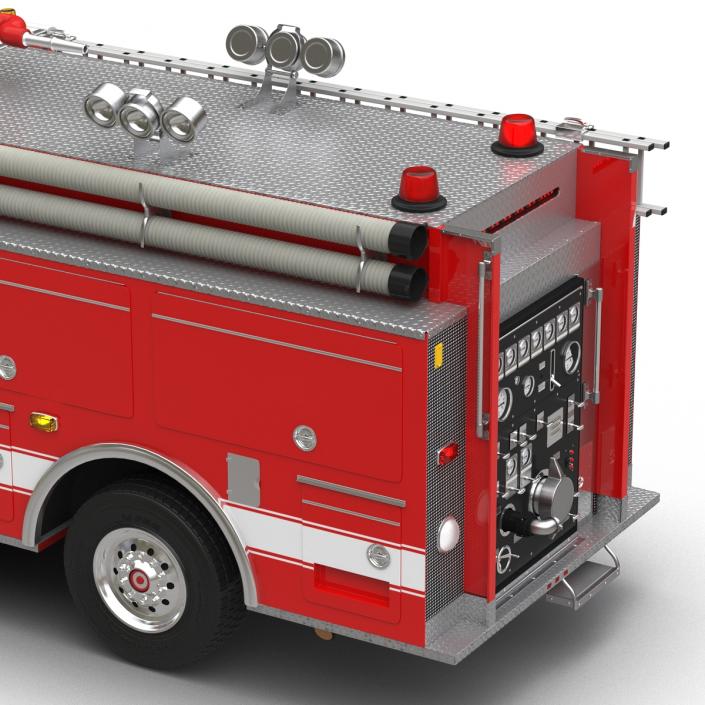 Fire Truck Apparatus 3 3D