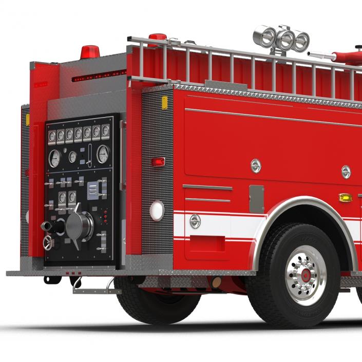 Fire Truck Apparatus 3 3D